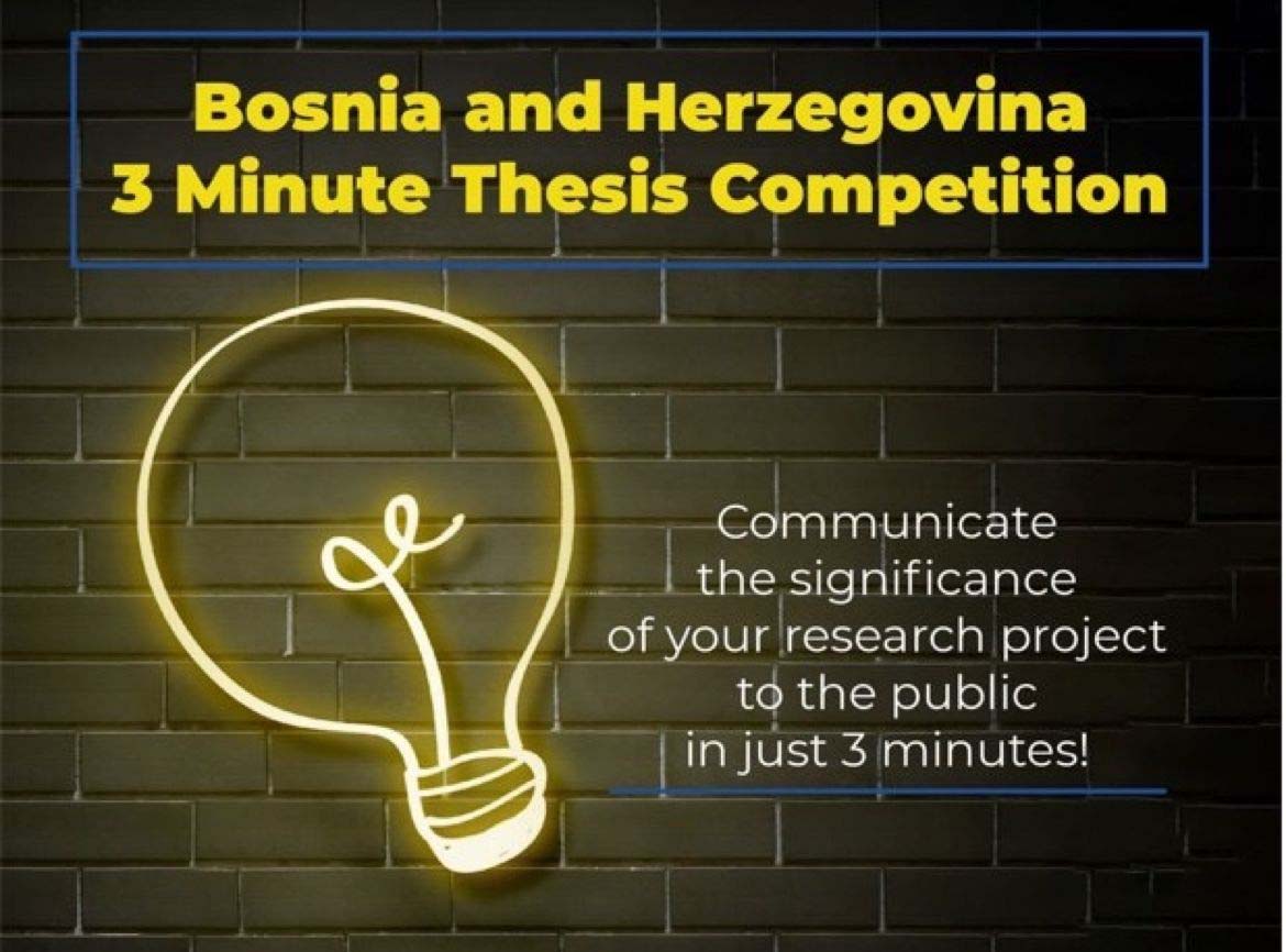 Fondacija "Bosnia & Herzegovina Futures" organizuje peto takmičenje "3 Minute Thesis", nagradni fond 20 000 KM