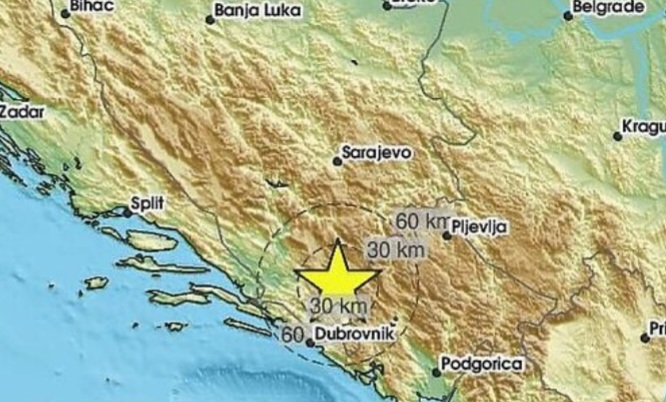 Tokom noći zemljotres u BiH