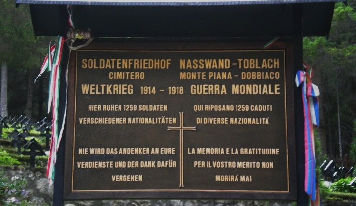 Groblje Nasswand / Croda Bagnata, Južni Tirol, spisak, prvi dio