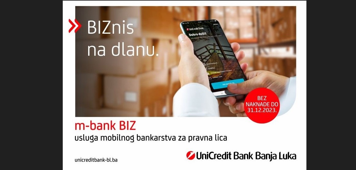 BIZnis na dlanu: UniCredit mBank BIZ - nova usluga mobilnog bankarstva za pravna lica